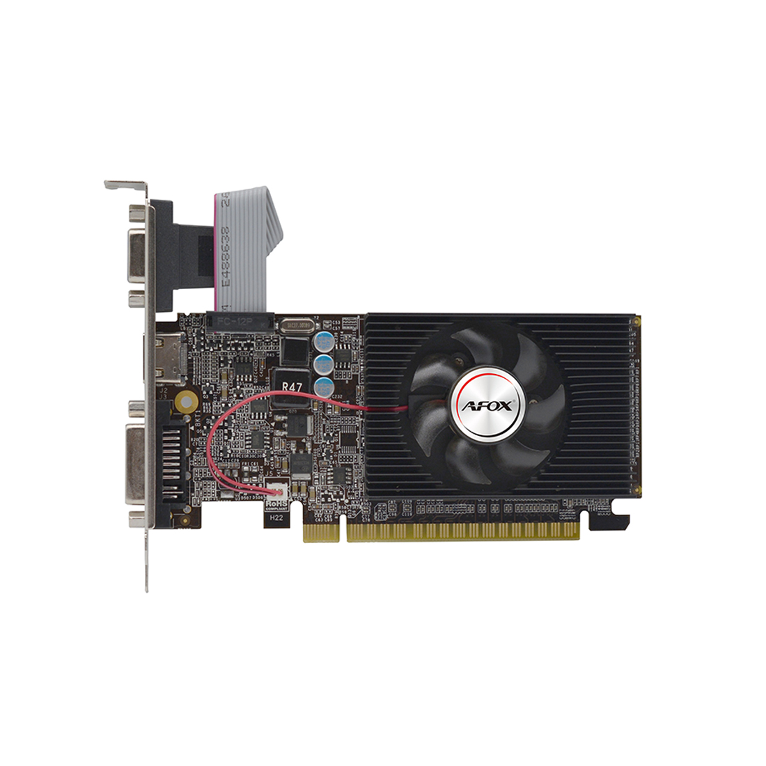 Видеокарта AFOX GT610 2GB D3 LP Single Fan (AF610-2048D3L7-V8)